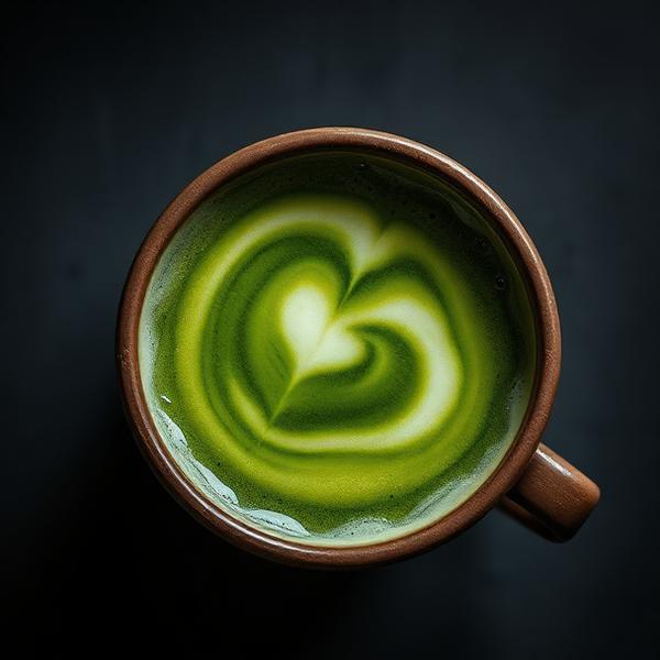 Iron Matcha with thick green latte art